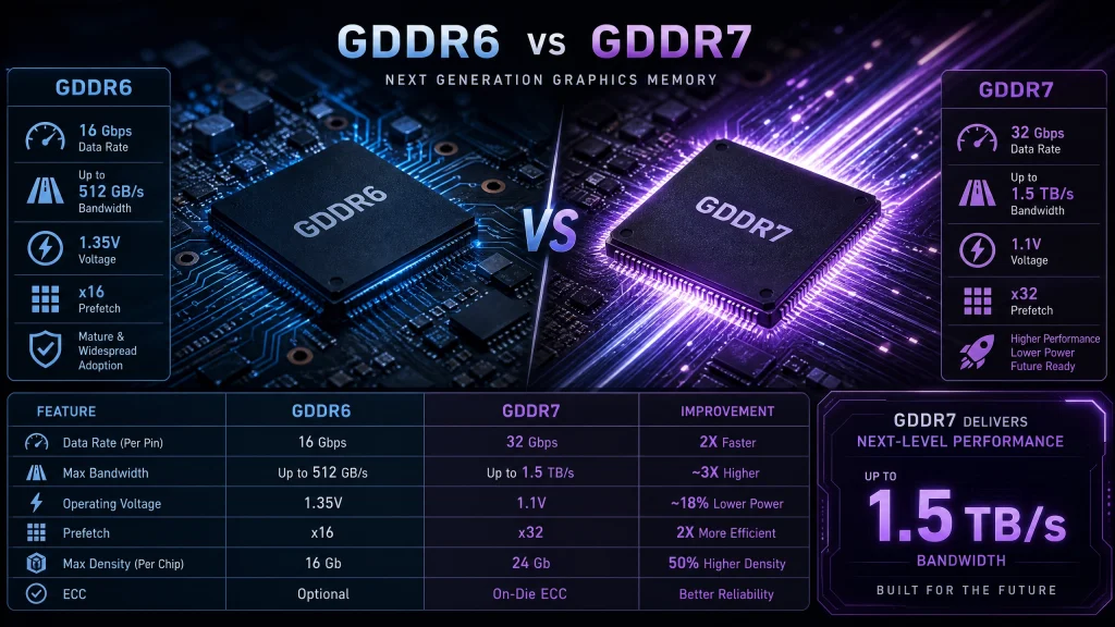 GDDR6 vs GDDR7